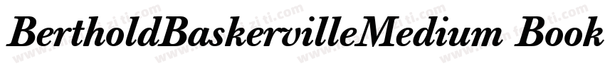 BertholdBaskervilleMedium Book字体转换